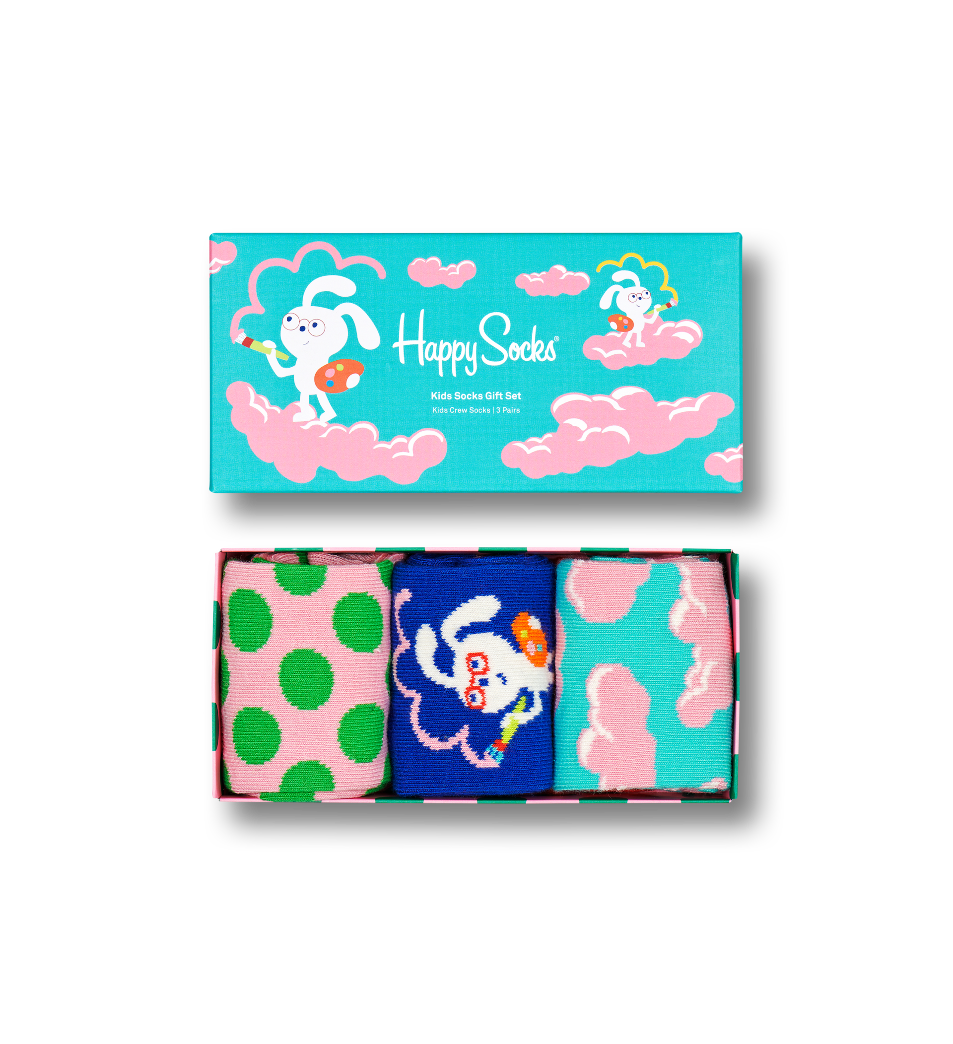 3-Pack Kids Over The Rainbow Socks Gift Set