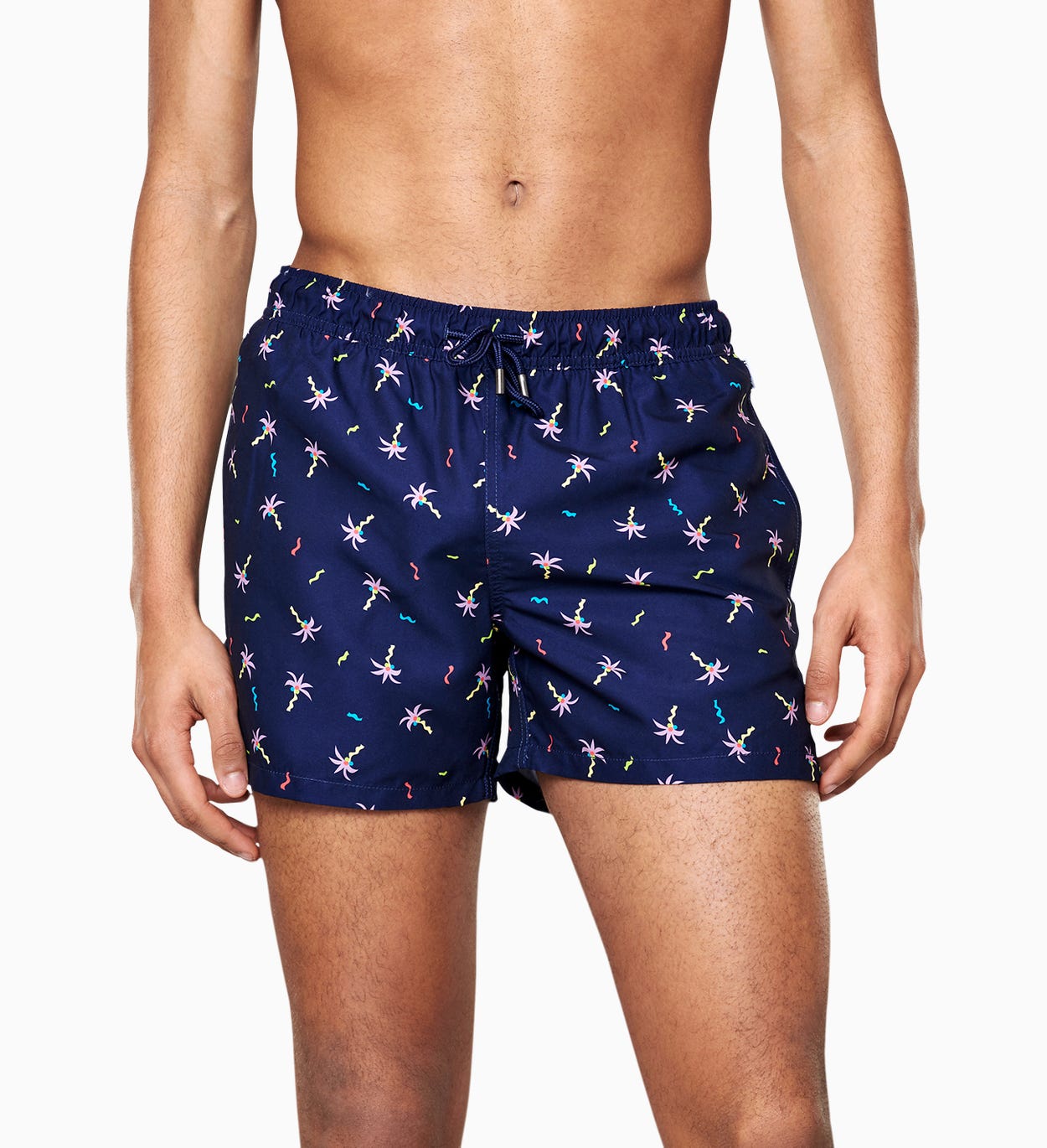 Confetti Palm Badeshorts, blå | Happy Socks