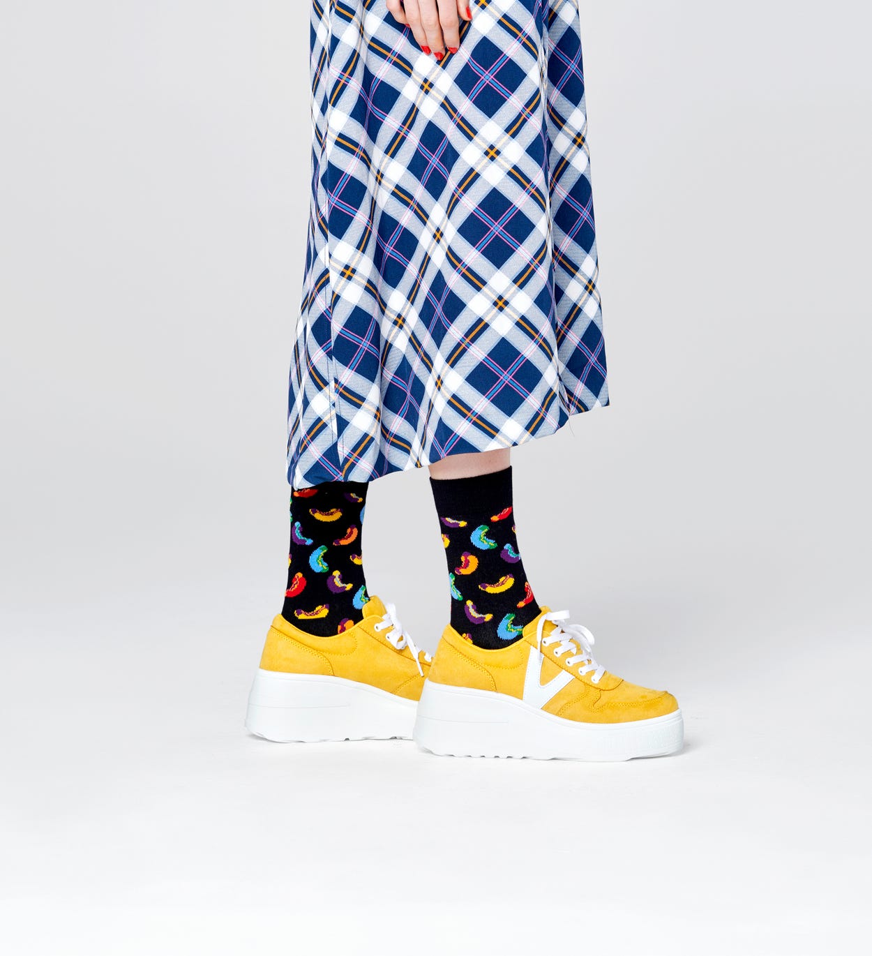 Black socks: Hotdog pattern | Happy Socks