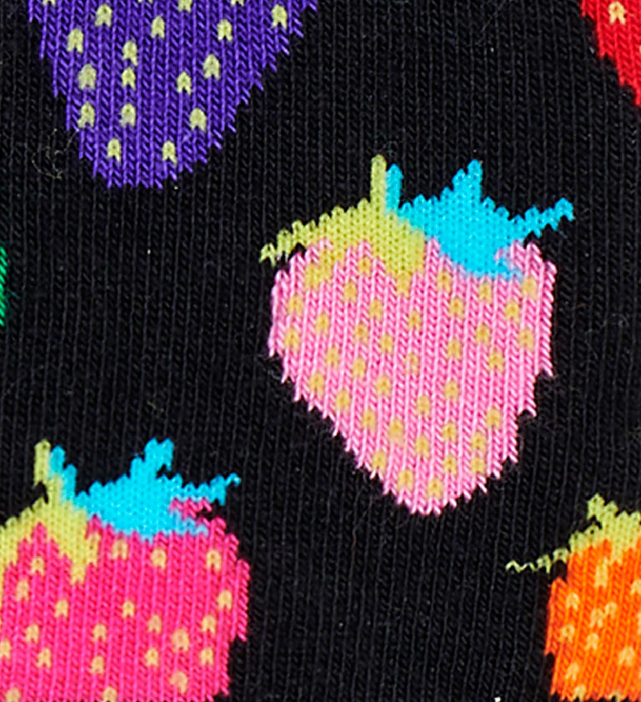 Strawberry Füßlinge, Schwarz | Happy Socks