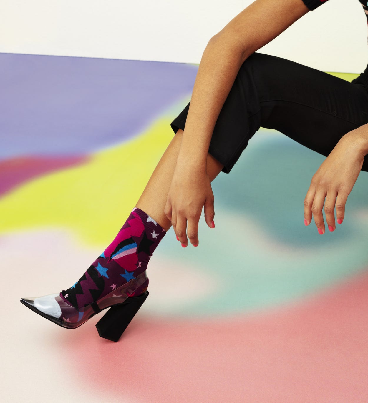 Lilafarbene Ankle Socken: Viola - Hysteria | Happy Socks