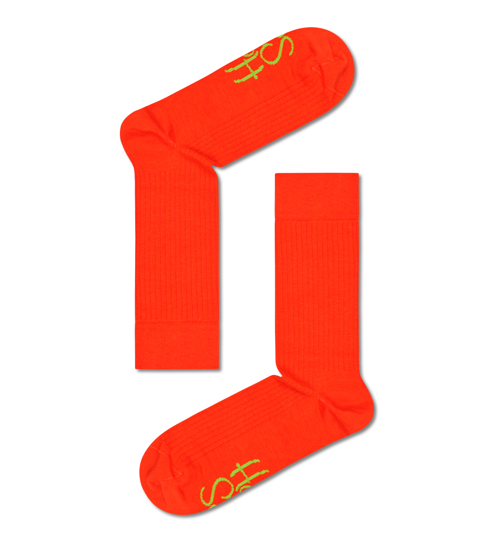 Solid Logo Rib Crew Sock