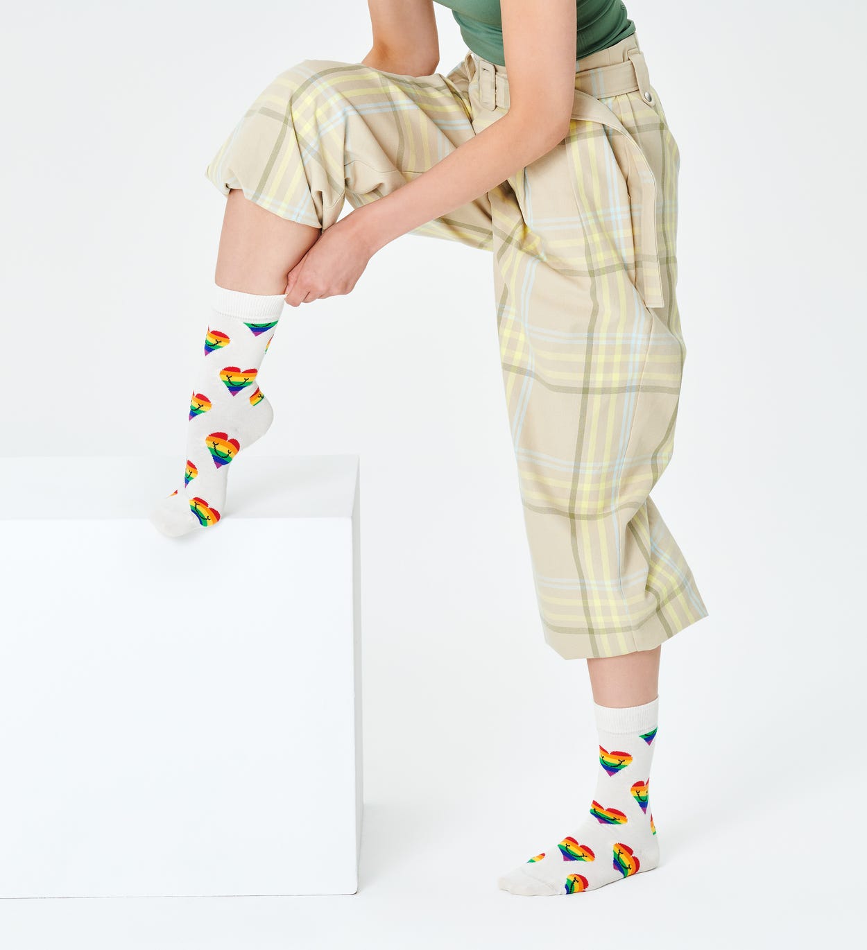 White Sock: Pride Heart | Happy Socks