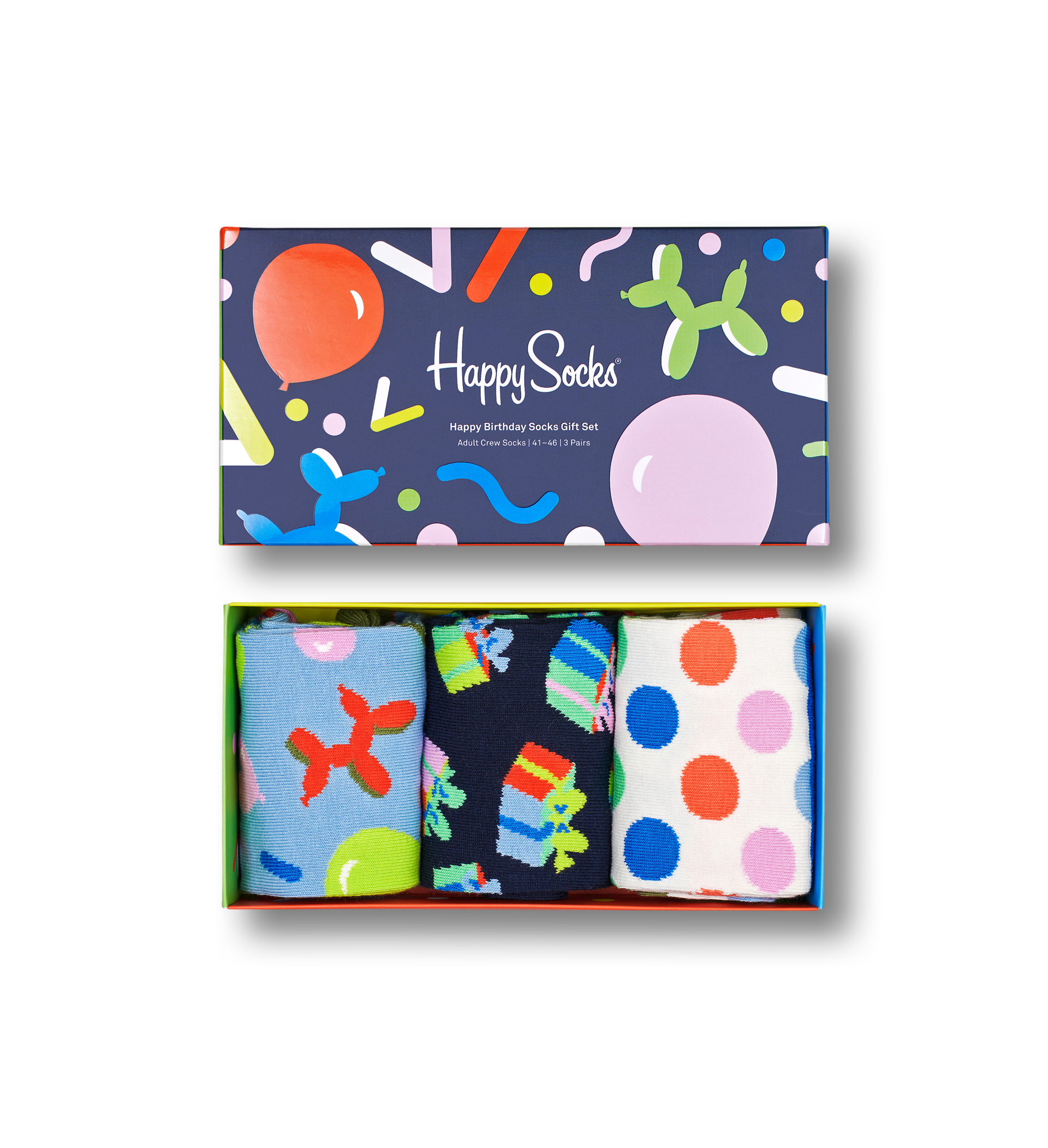 Happy Birthday 3er-Pack Socken Geschenkset | Happy Socks