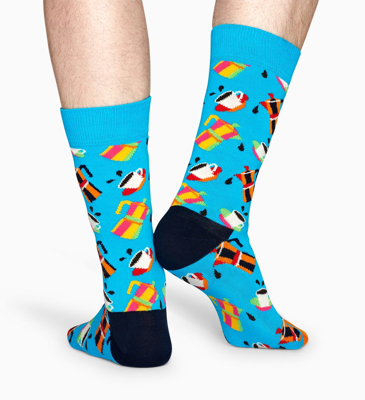 Gemusterte blaue Socken: Kaffee | Happy Socks