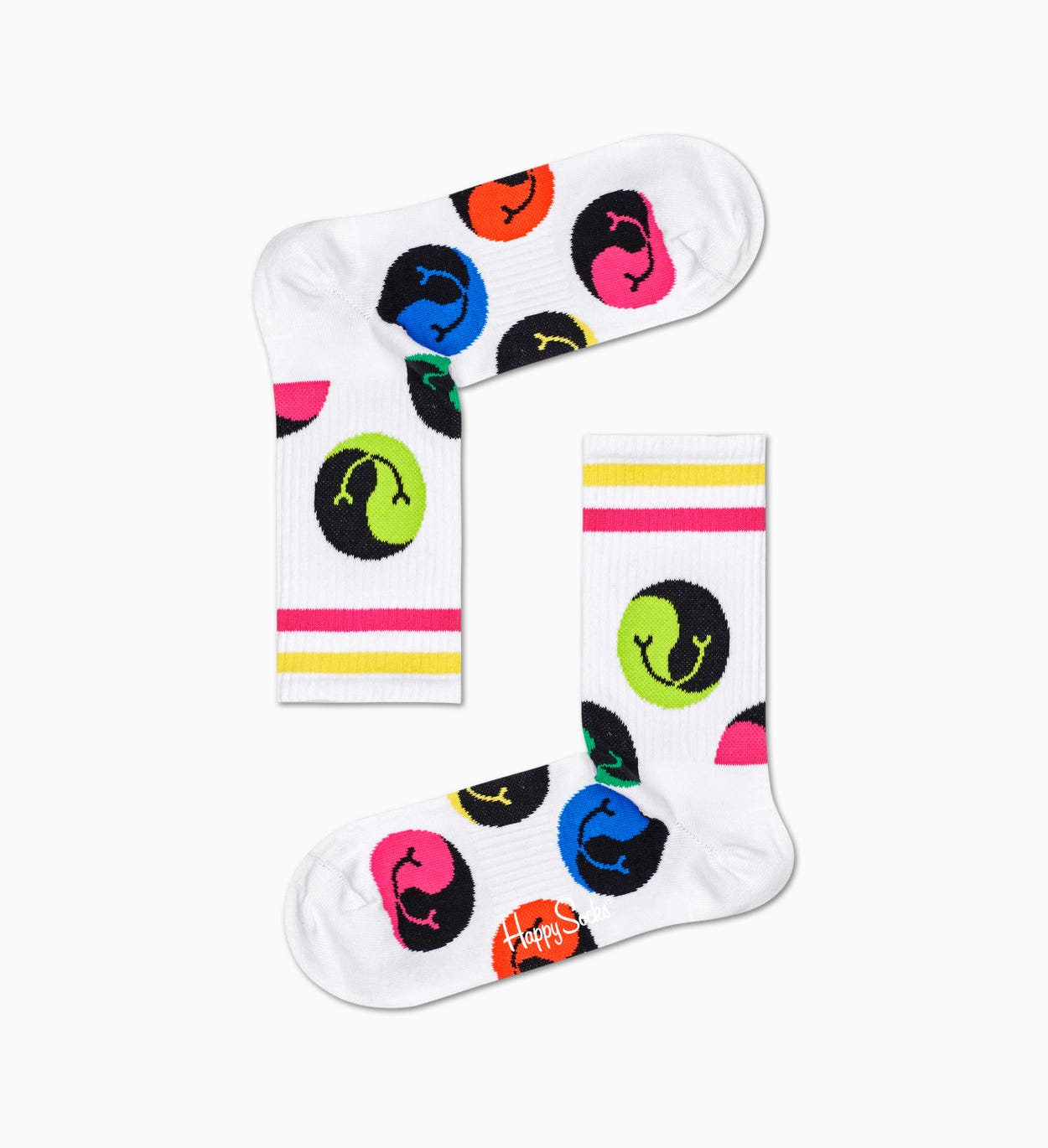 Jumbo Dot 3/4 Crew Socken, Weiß - ATHLETIC | Happy Socks