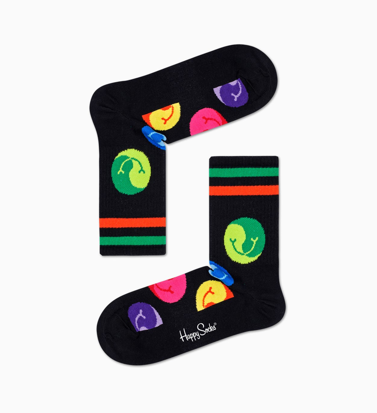 Jumbo Dot 3/4 Crew Socken, Schwarz - ATHLETIC | Happy Socks