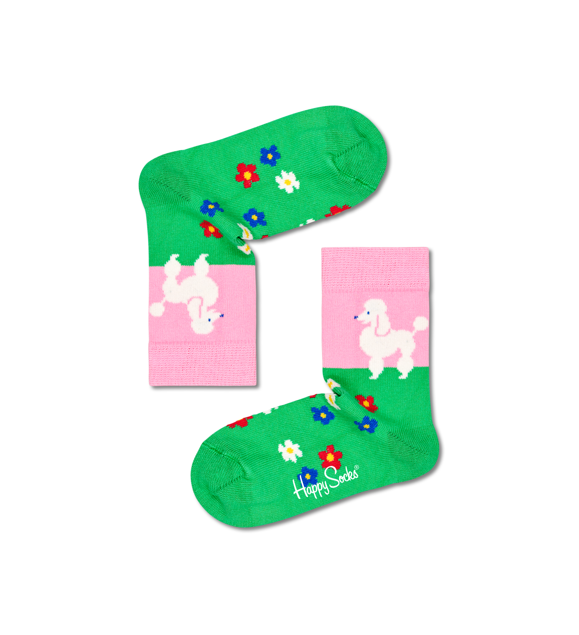 Kids Poodle & Flowers Sock