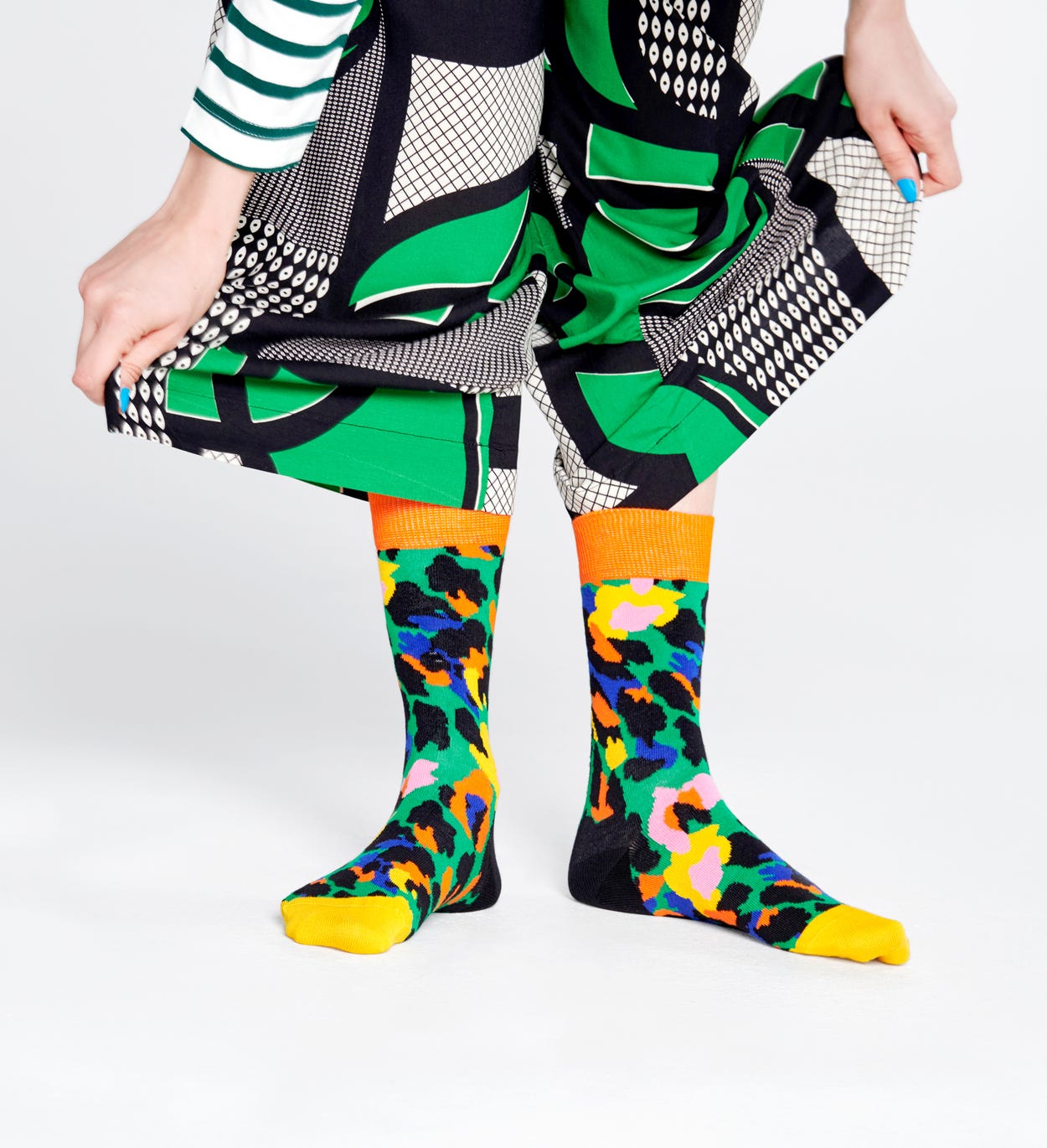 Leopard Socken, Grün | Happy Socks