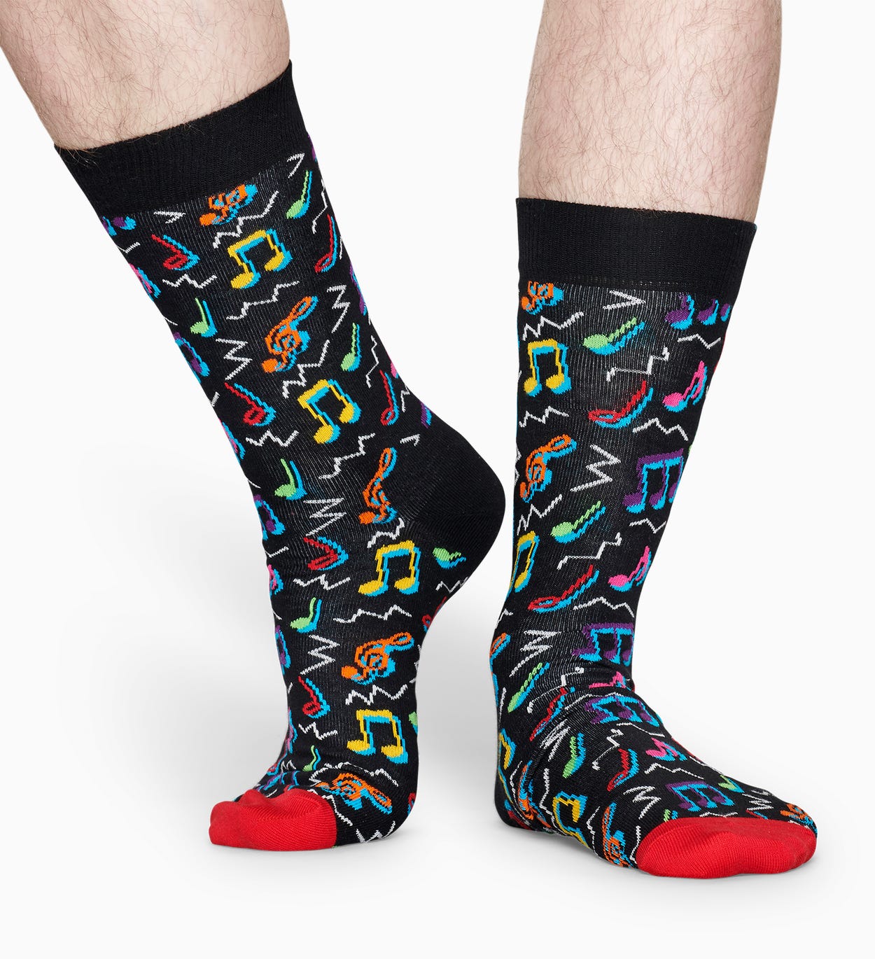 Gemusterte schwarze Socken: City Jazz | Happy Socks