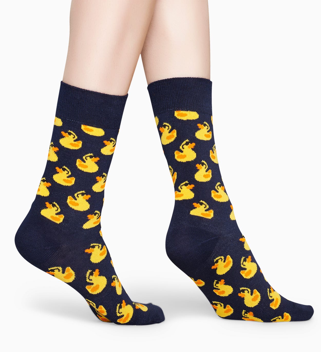 Gemusterte marineblaue Socken: Gummiente | Happy Socks