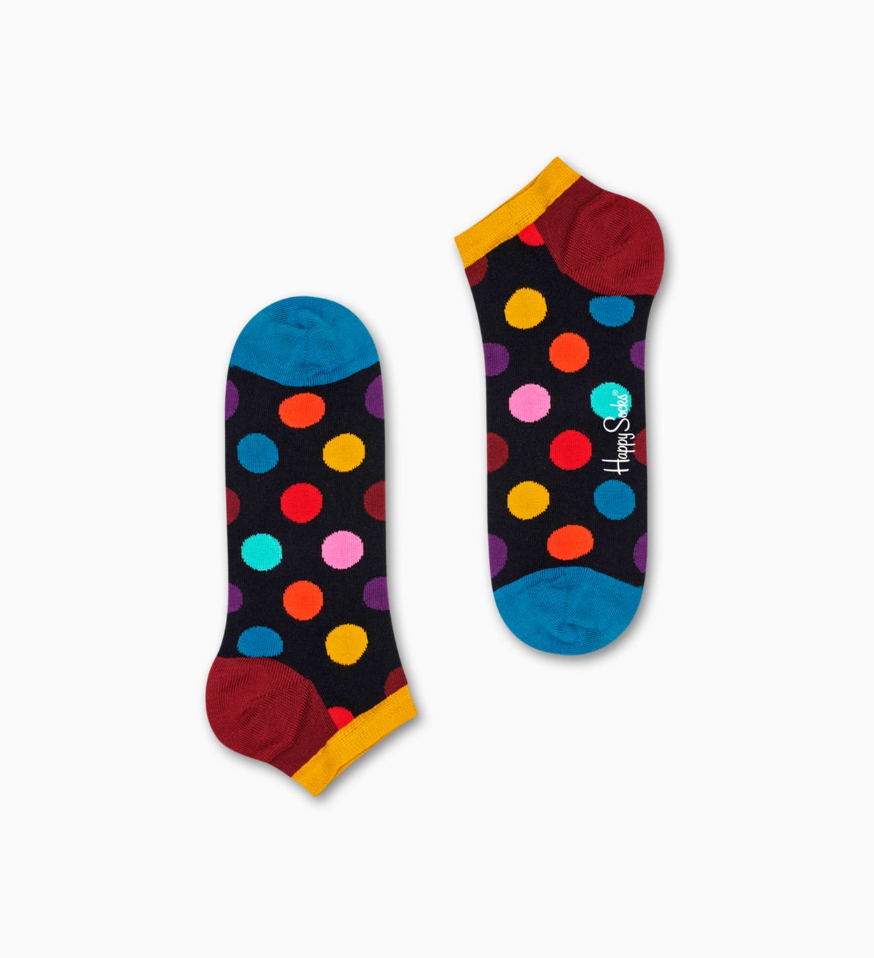 Dunkelgraue Low Socken: Big Dot | Happy Socks