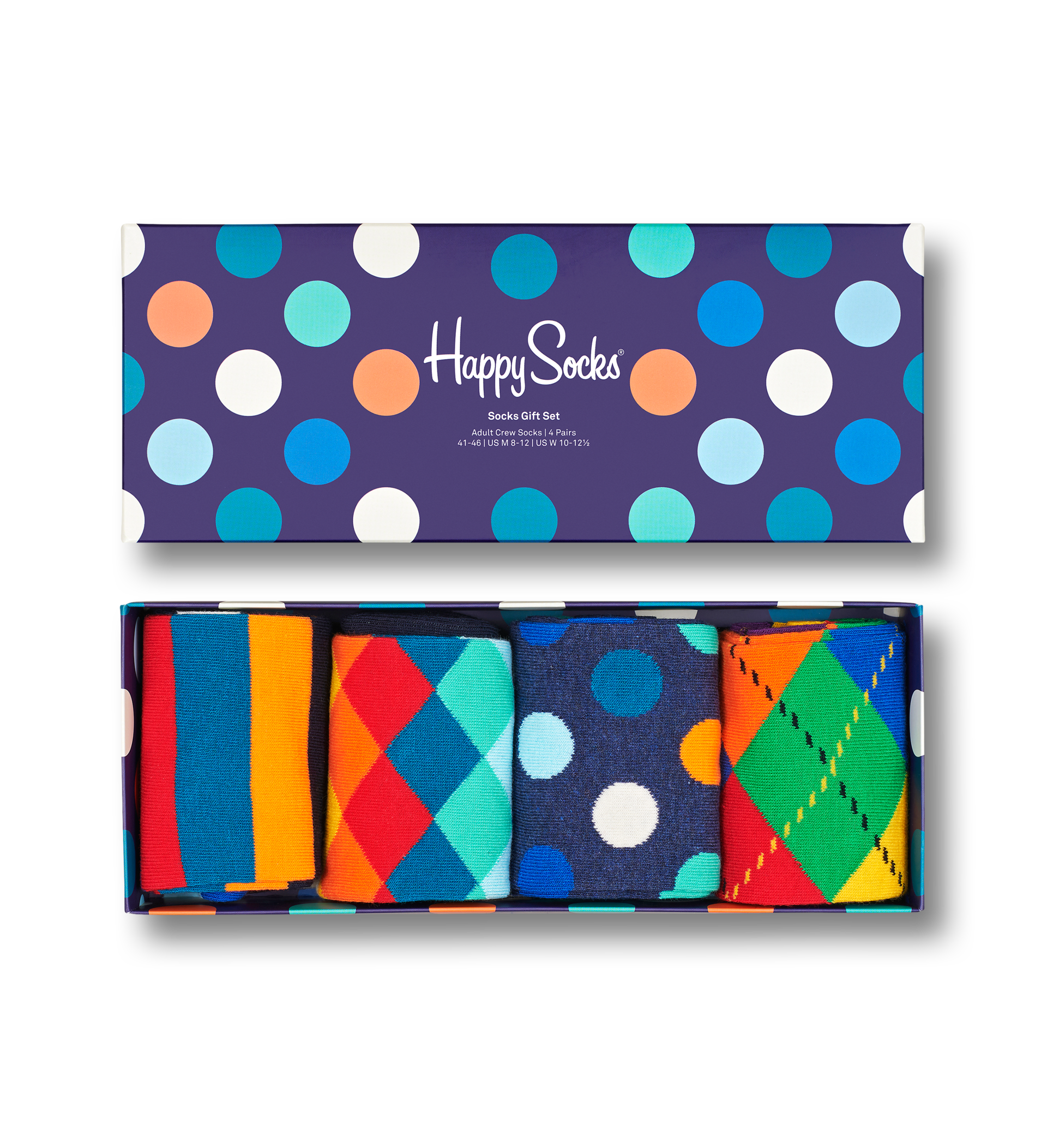 4-Pack Multi-color Socks Gift Set