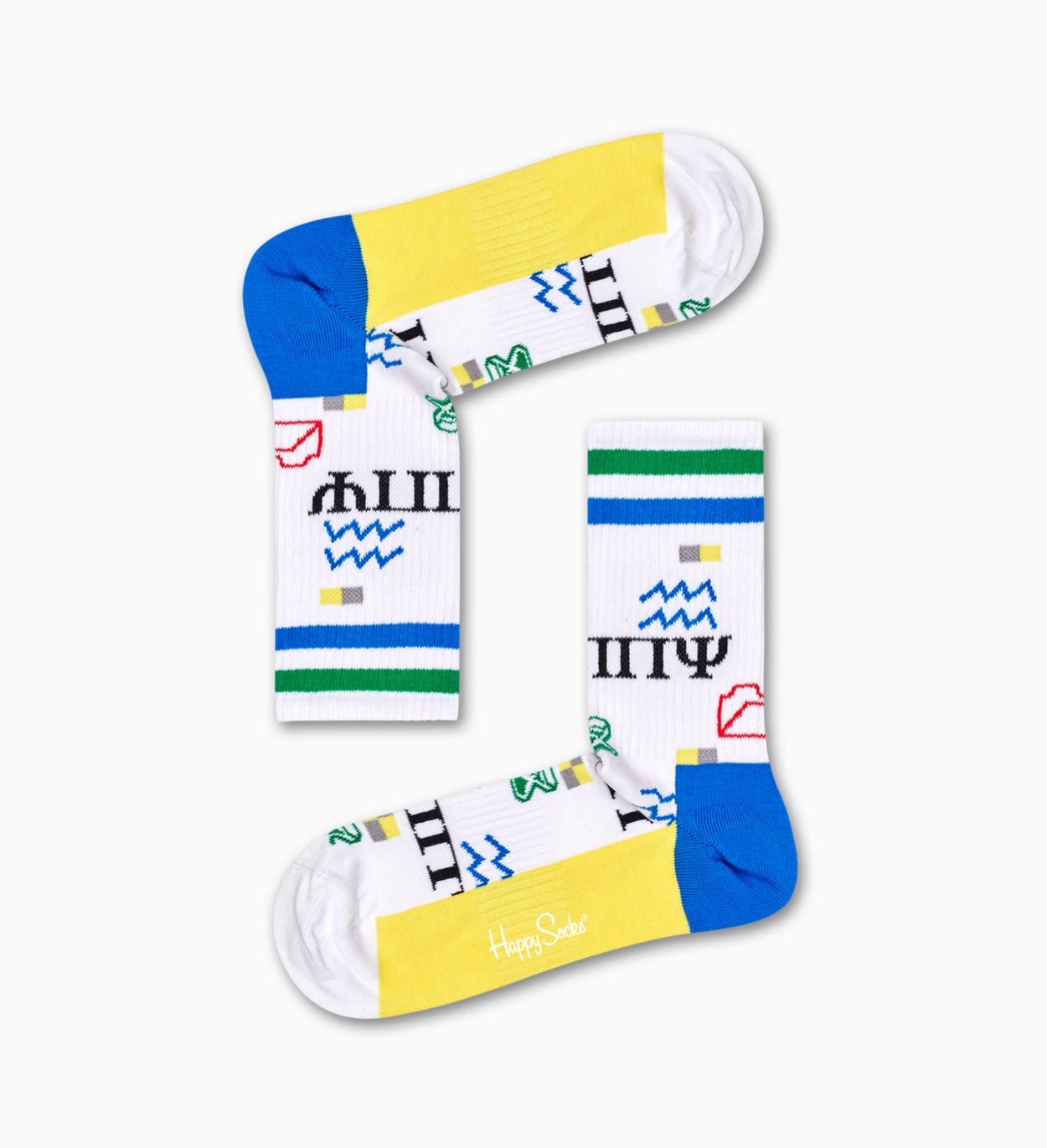 Weiße Sportsocken: Wingdings - ATHLETIC | Happy Socks