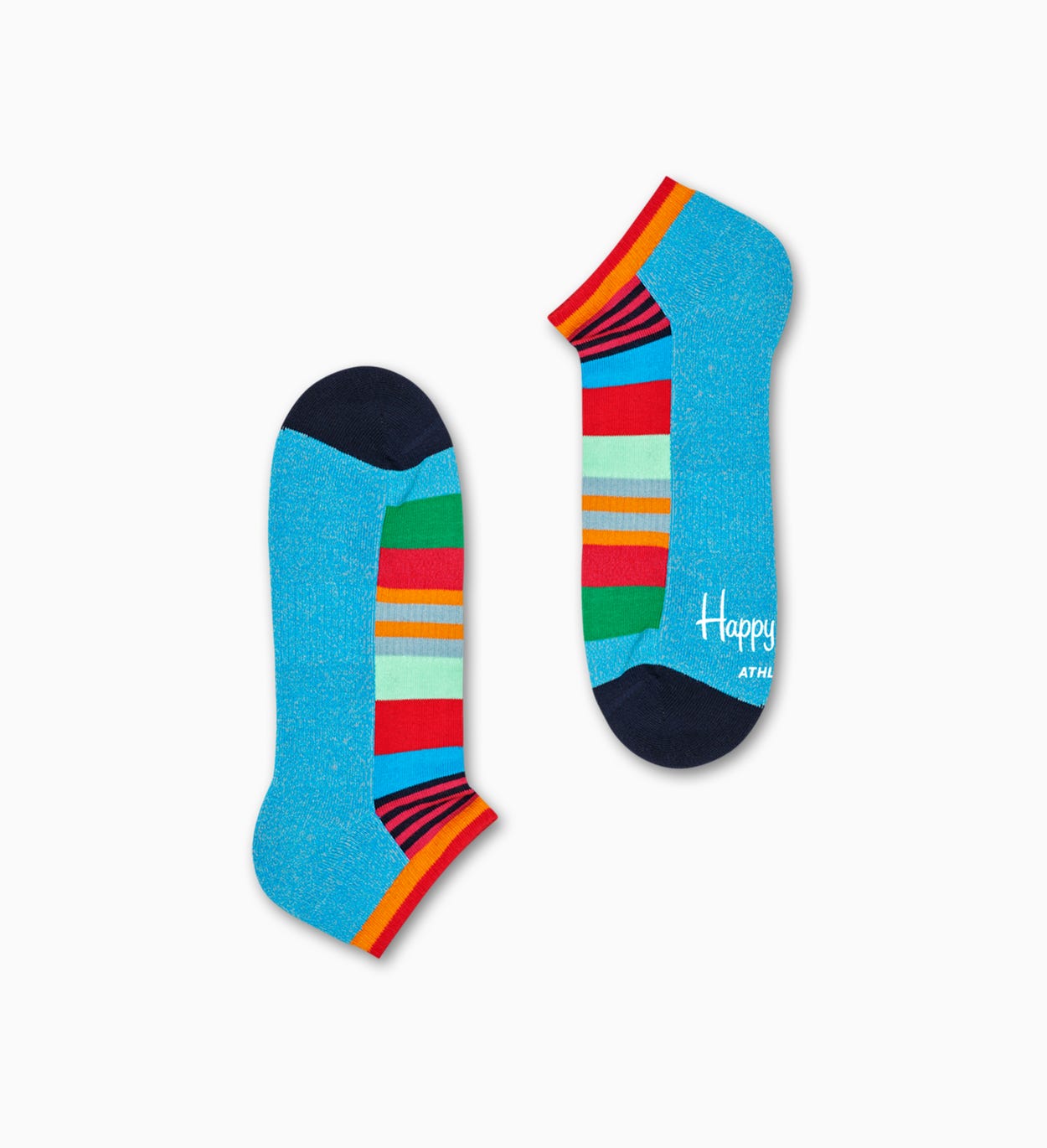 Blaue, rote Sneaker-Socken: Stripe - ATHLETIC | Happy Socks