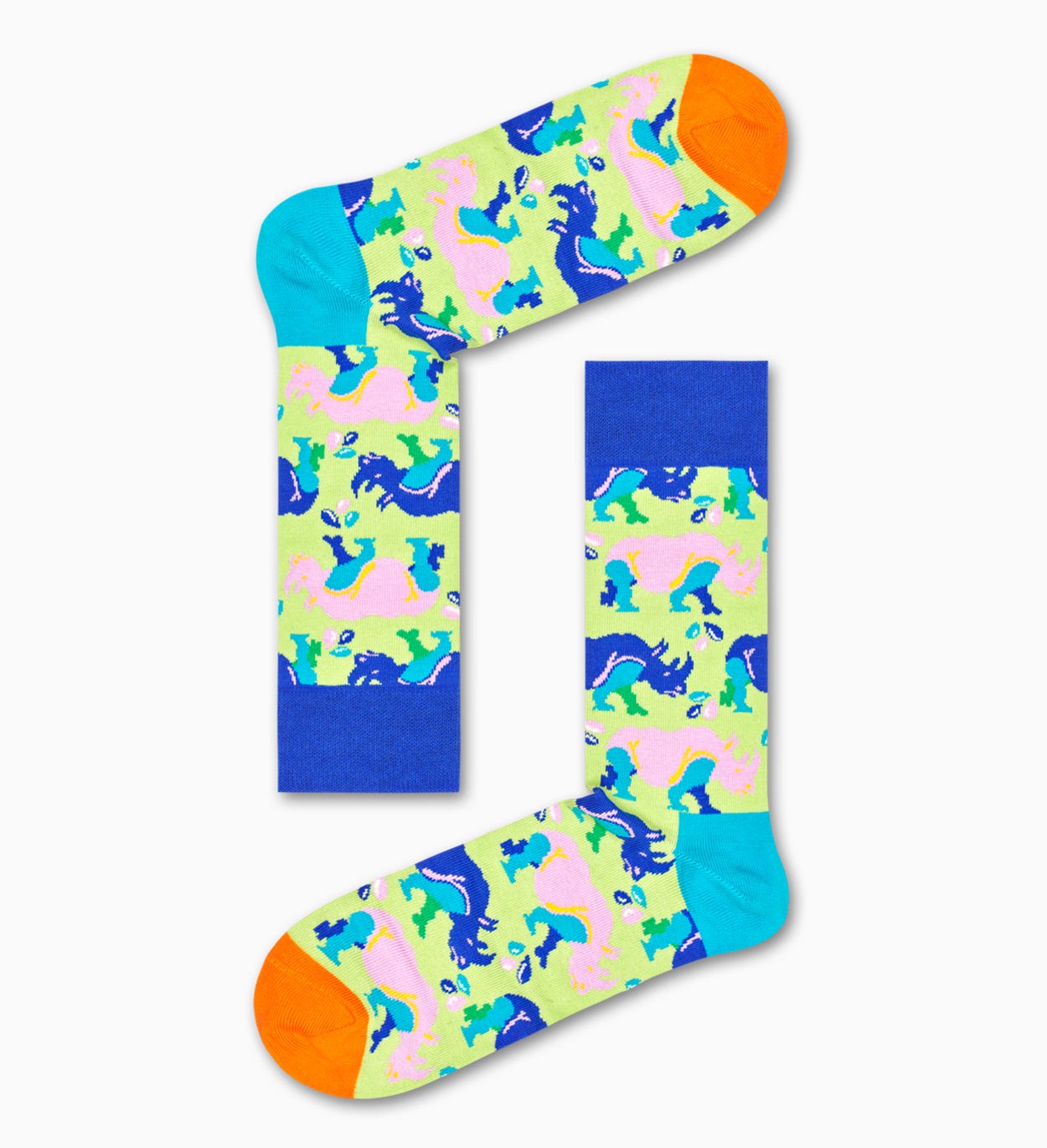 Grüne Nashorn Socken | Happy Socks