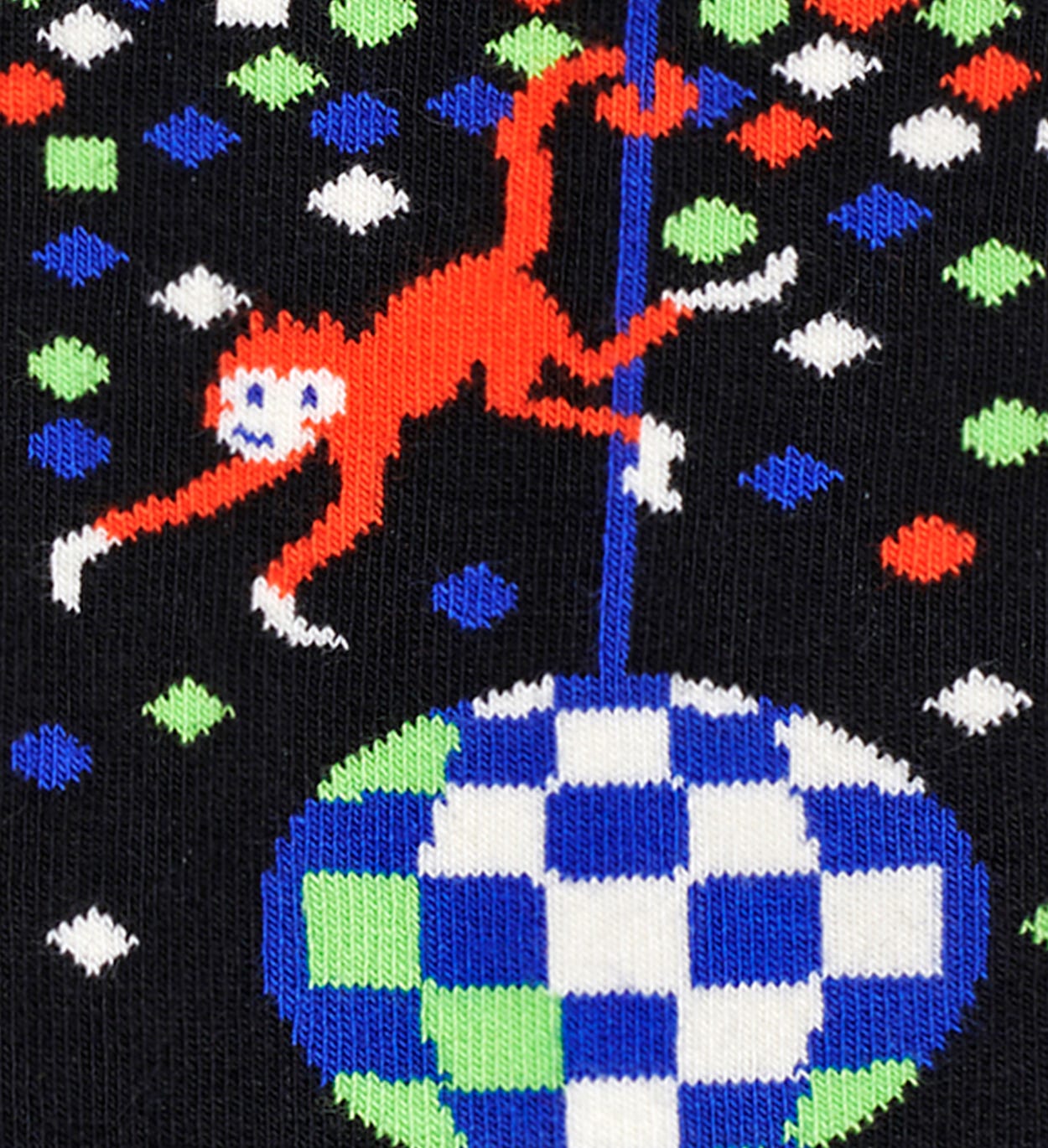 Disco Monkey Socken, Schwarz | Happy Socks