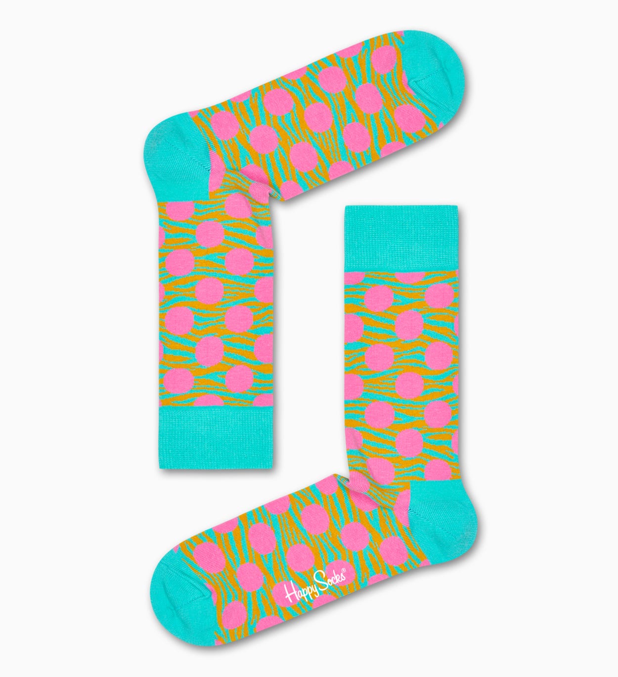 Gemusterte türkise Socken: Tiger Dot | Happy Socks