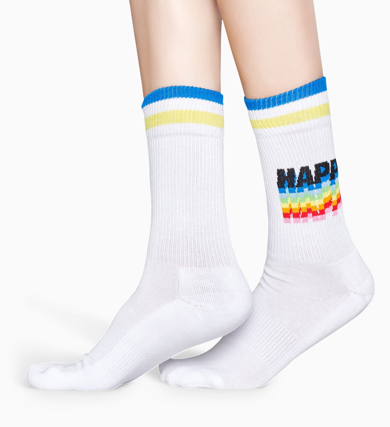 Weiße Sportsocken: Happy - ATHLETIC | Happy Socks