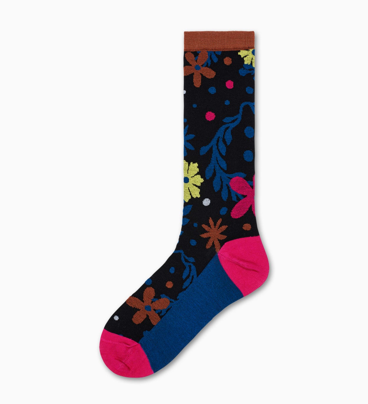 Schwarze mittelhohe Socken: Molly - Hysteria | Happy Socks