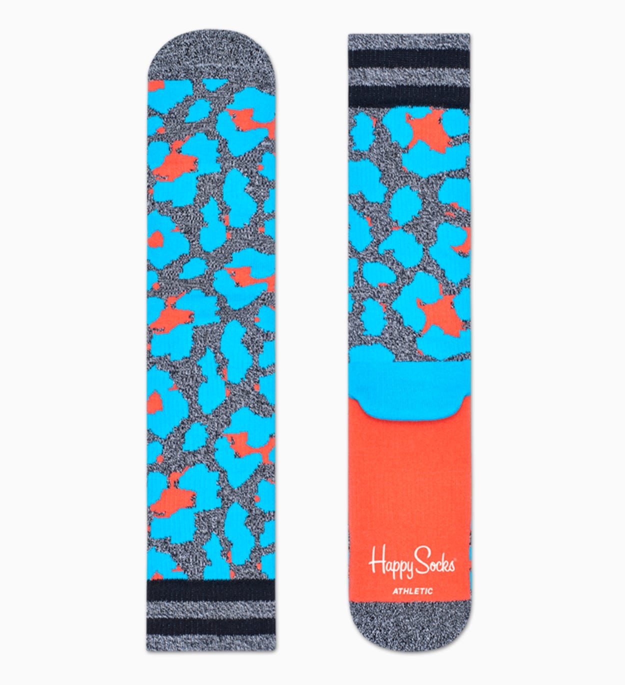 Graue Sportsocken: Leopard - Athletic | Happy Socks