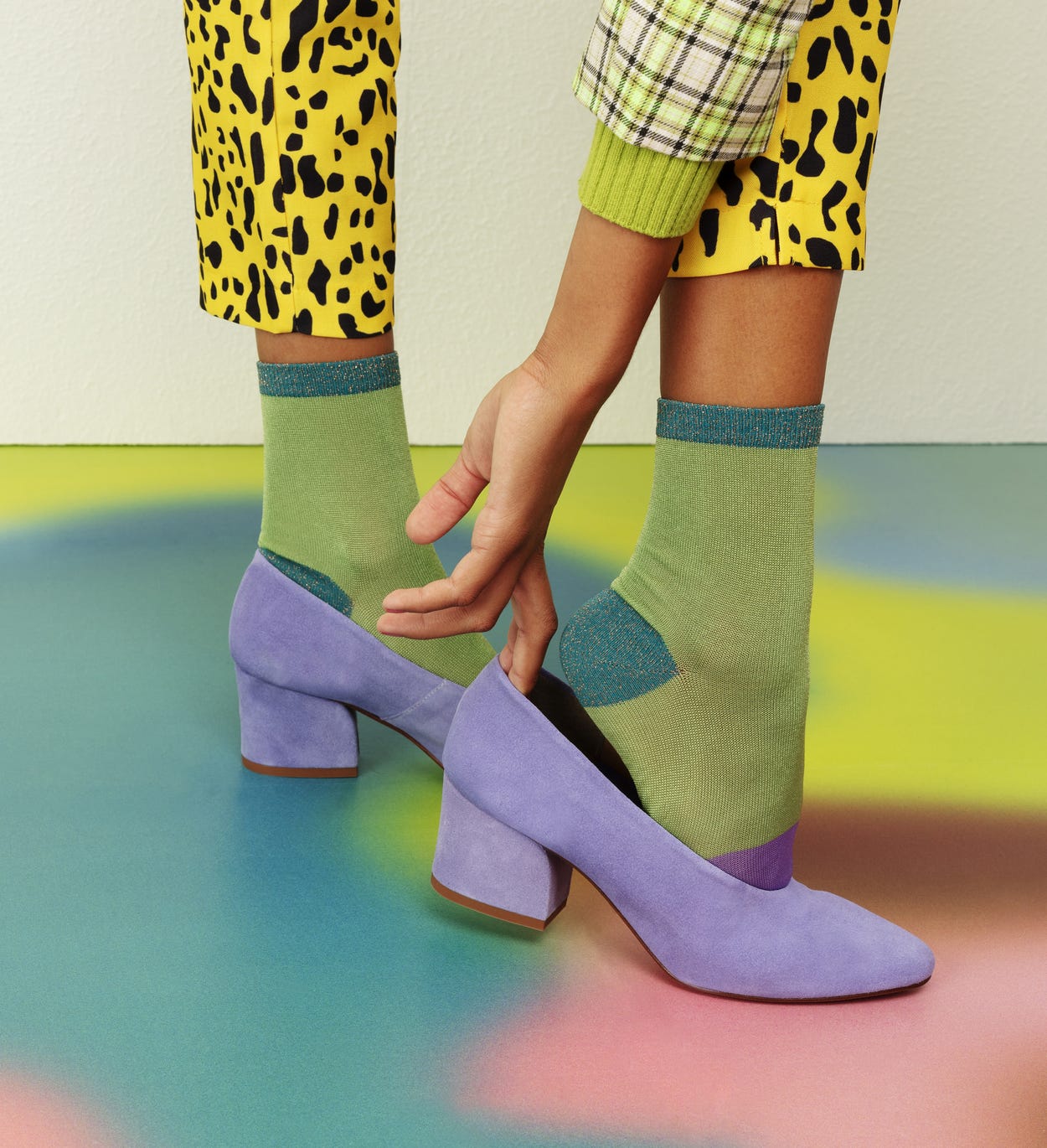 Grüne Ankle Socken: Liza - Hysteria | Happy Socks