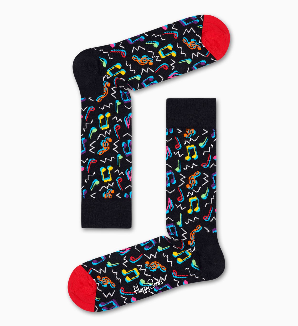 Gemusterte schwarze Socken: City Jazz | Happy Socks