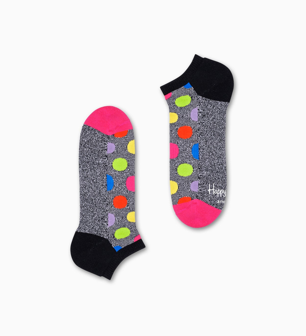 2er-Pack Big Dot Sneakersocken, Grau - ATHLETIC | Happy Socks