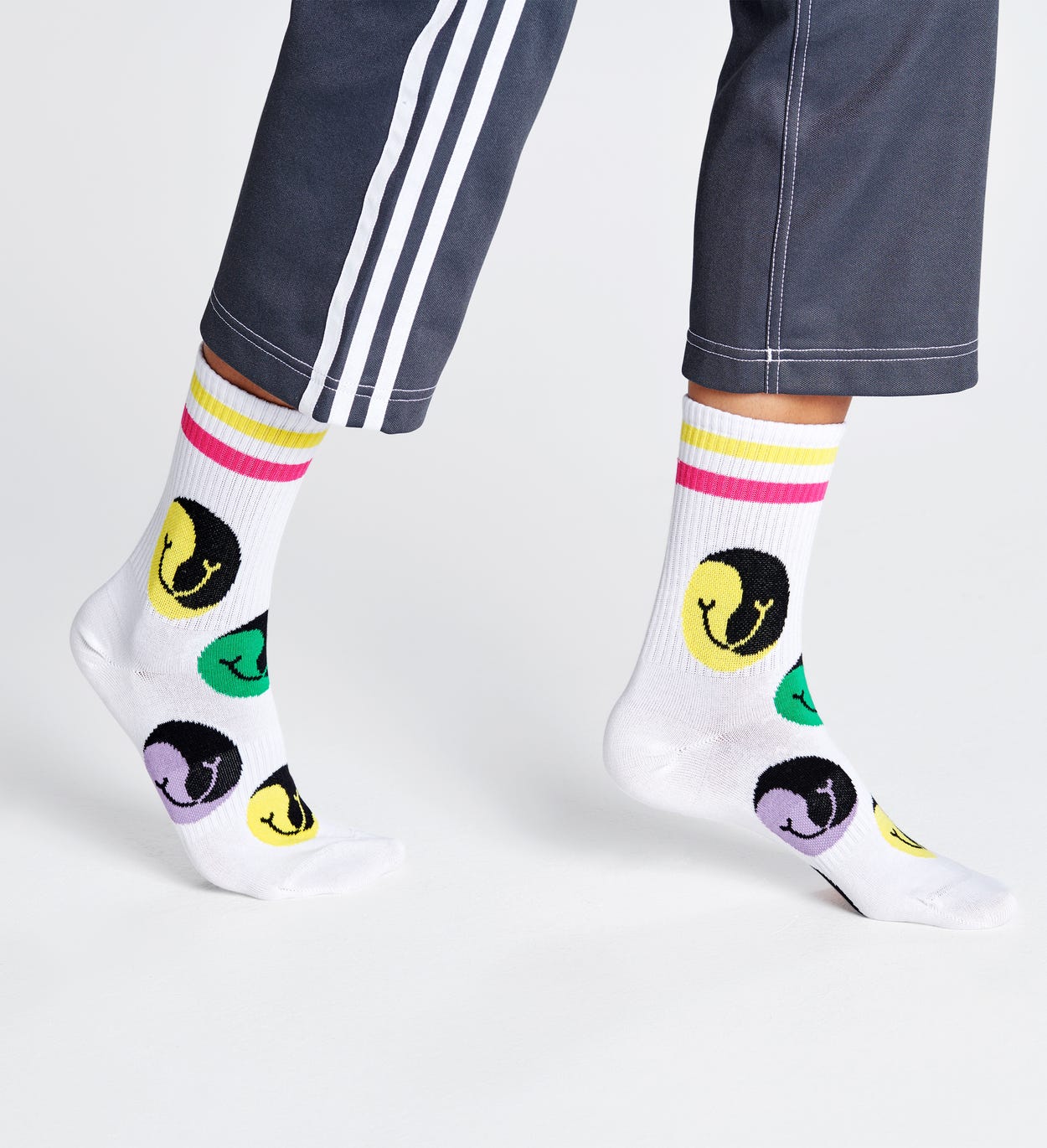 Jumbo Dot 3/4 Crew Socken, Weiß - ATHLETIC | Happy Socks
