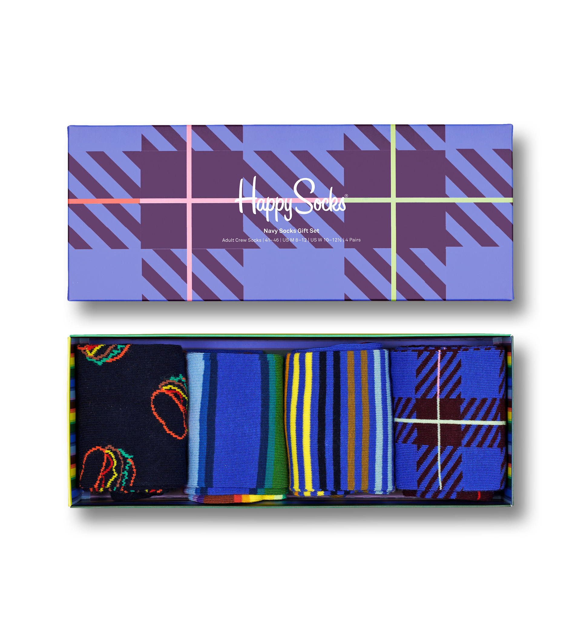 4-Pack Navy Socks Gift Set