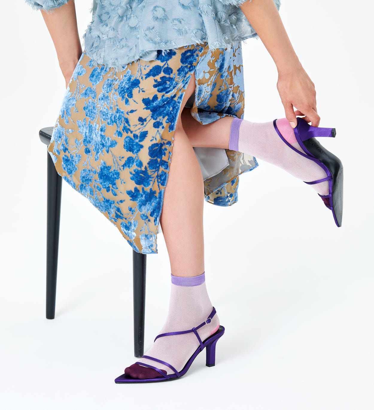 Grace Ankle Socks, Pink - Hysteria | Happy Socks