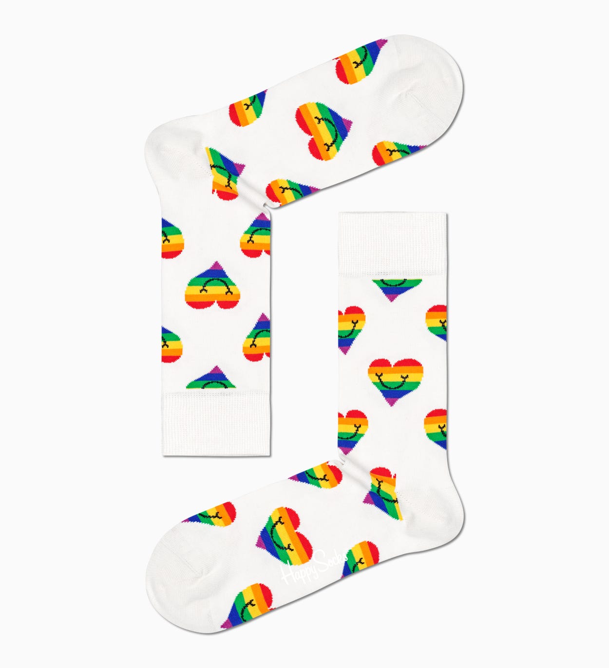 White Sock: Pride Heart | Happy Socks