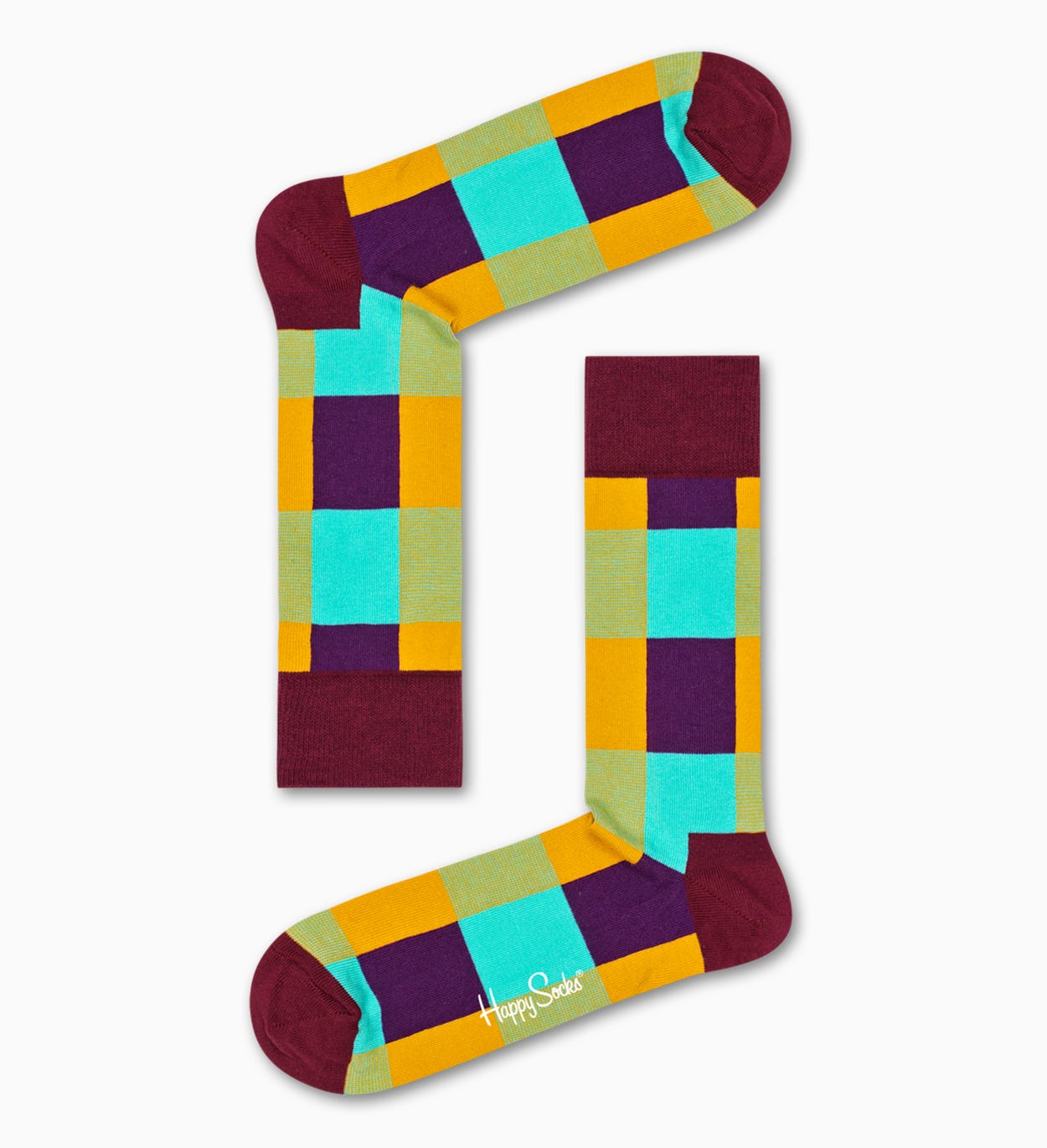 Gemusterte burgunderfarbene Socken: Lumberjack | Happy Socks