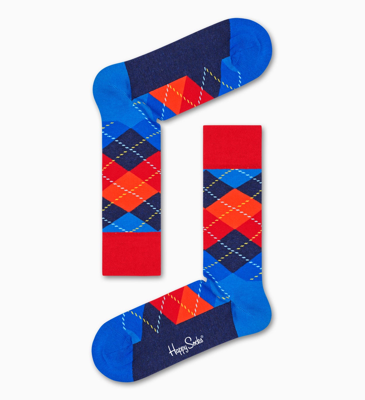 Argyle Socken, Blau | Happy Socks