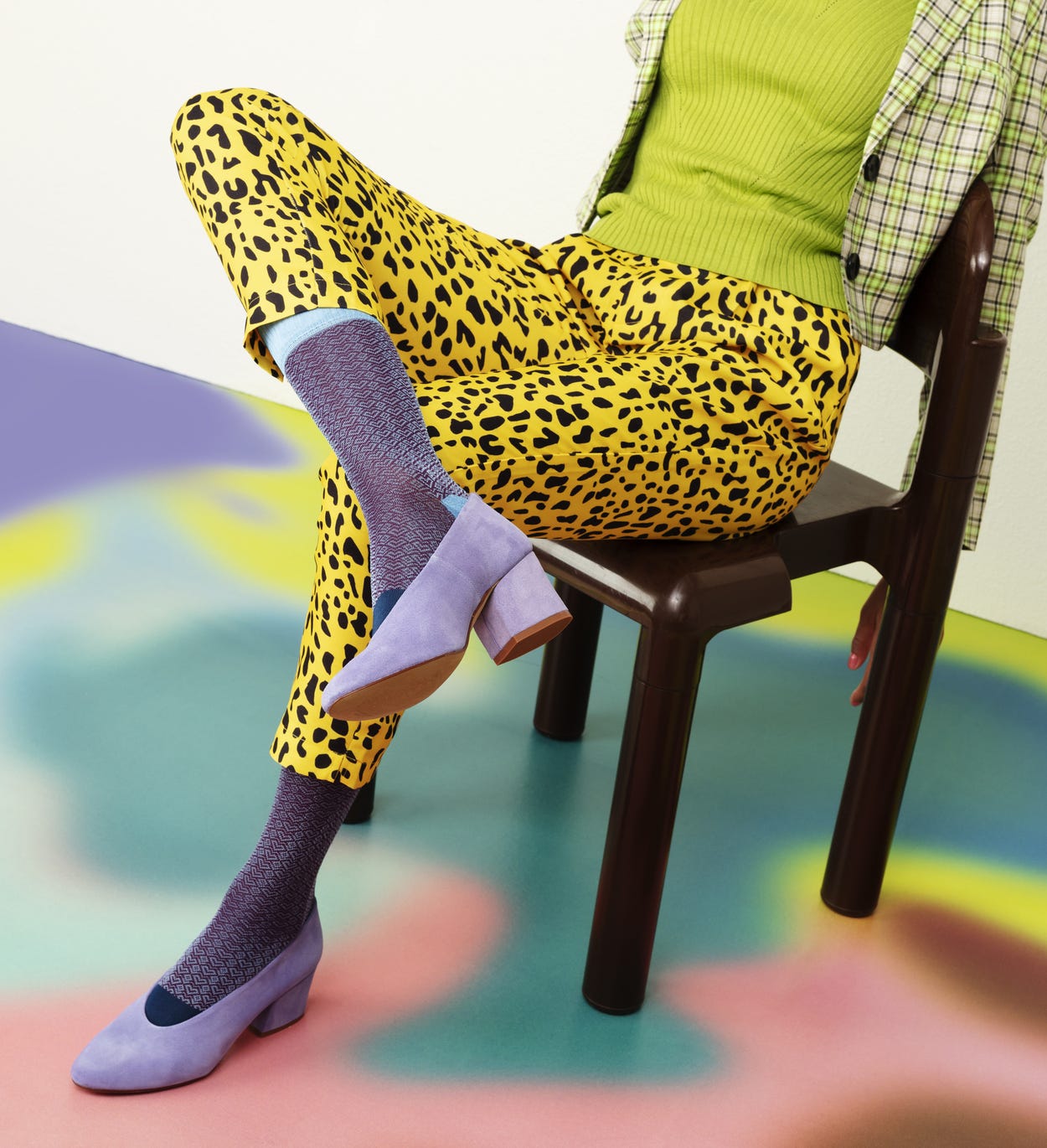 Lilafarbene mittelhohe Socken: Lucia - Hysteria | Happy Socks