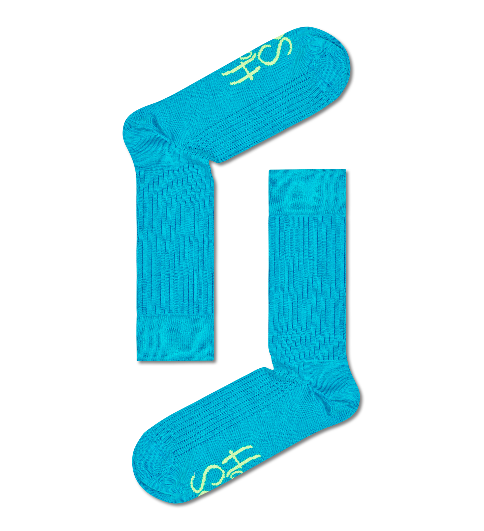 Solid Logo Rib Crew Sock