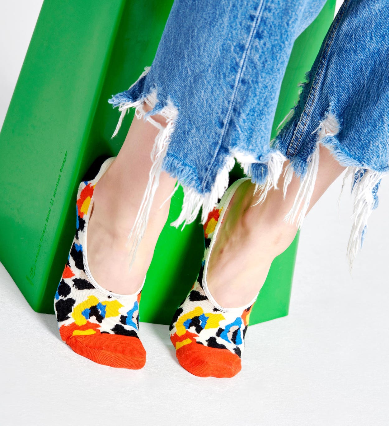 Leopard Füßlinge, Orange | Happy Socks