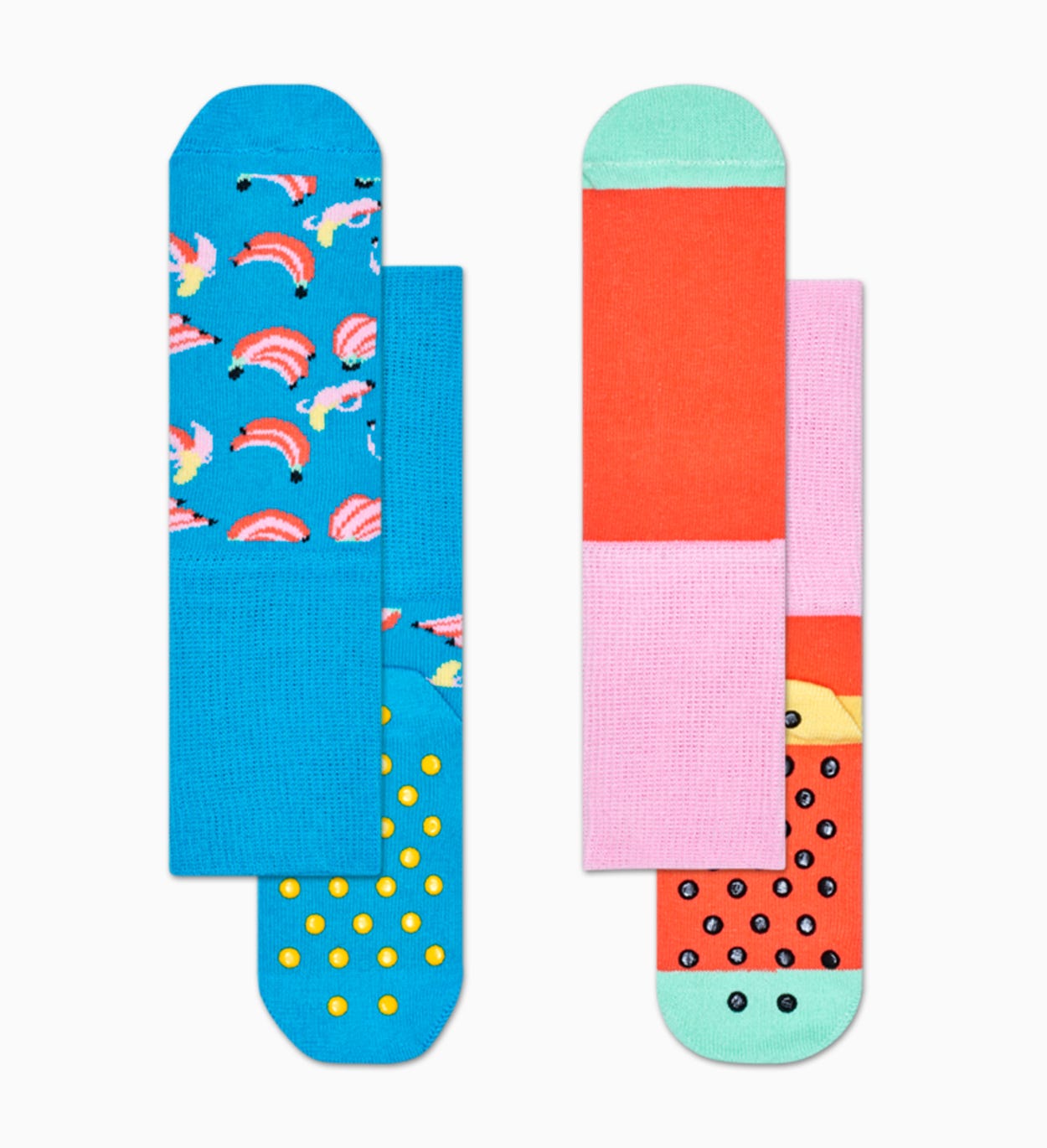 Anti-slip Socken für Kinder 2-PACK: Banana | Happy Socks