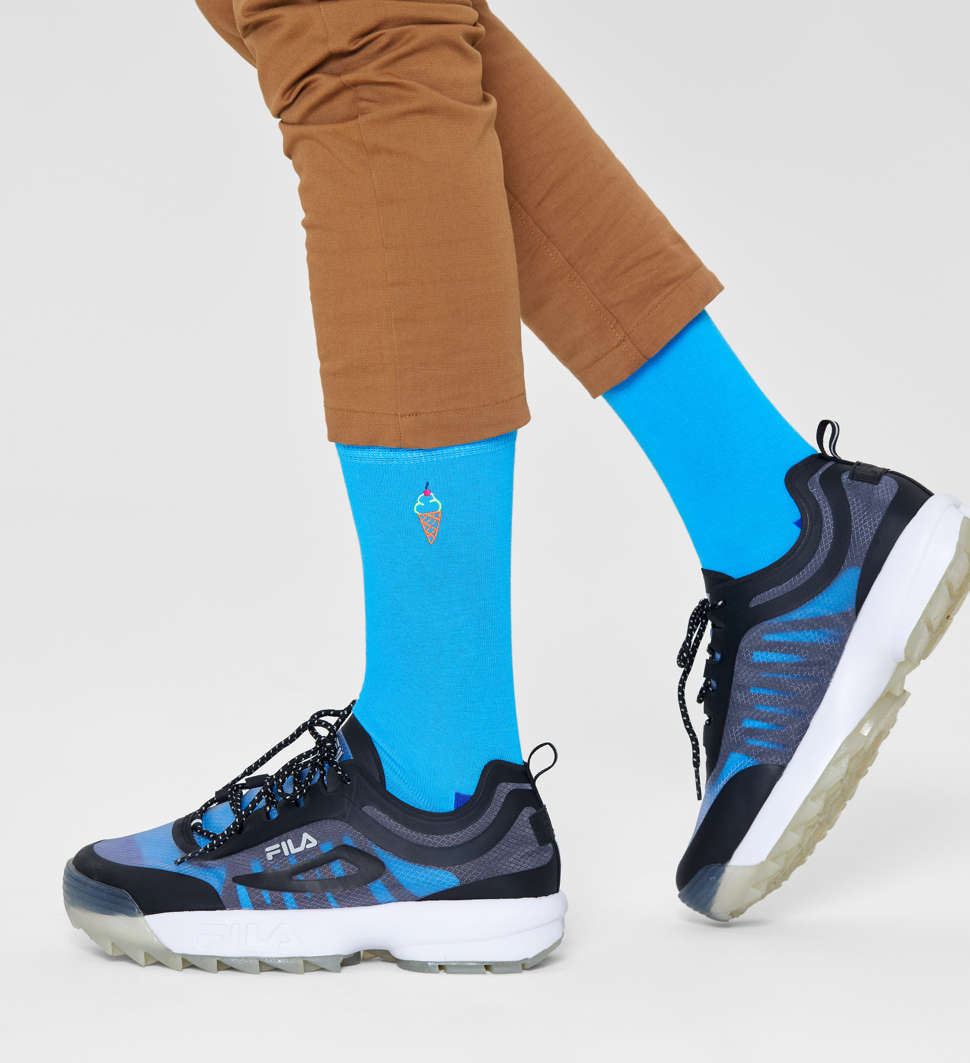 Embroidery Ice Cream Sock