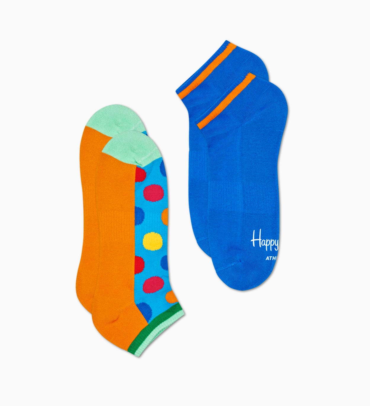 Blaue Sneaker-Socken, 2er Pack: Big Dot - ATHLETIC | Happy Socks