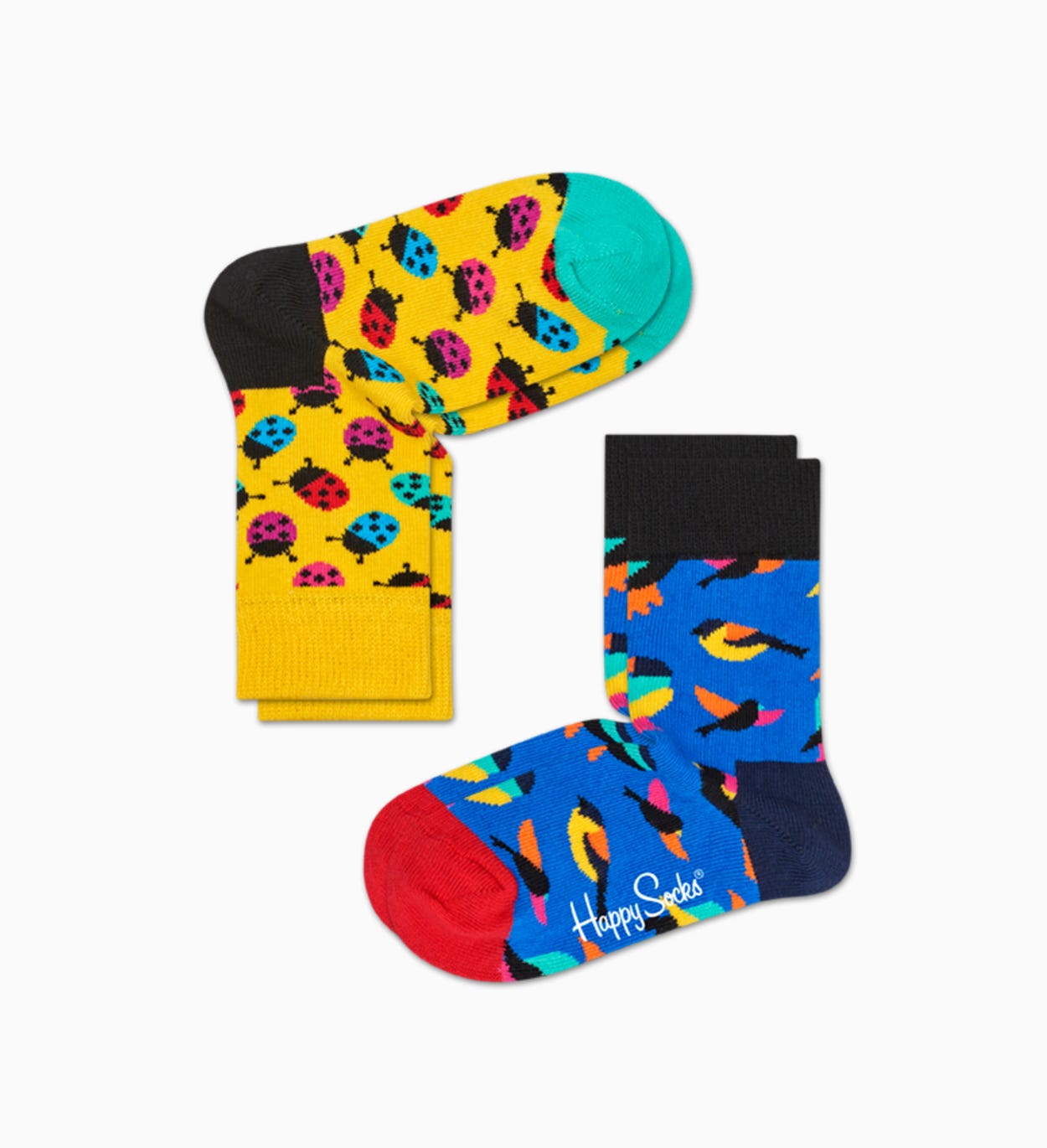 Yellow Blue baby socks: Ladybug - 2pc | Happy Socks