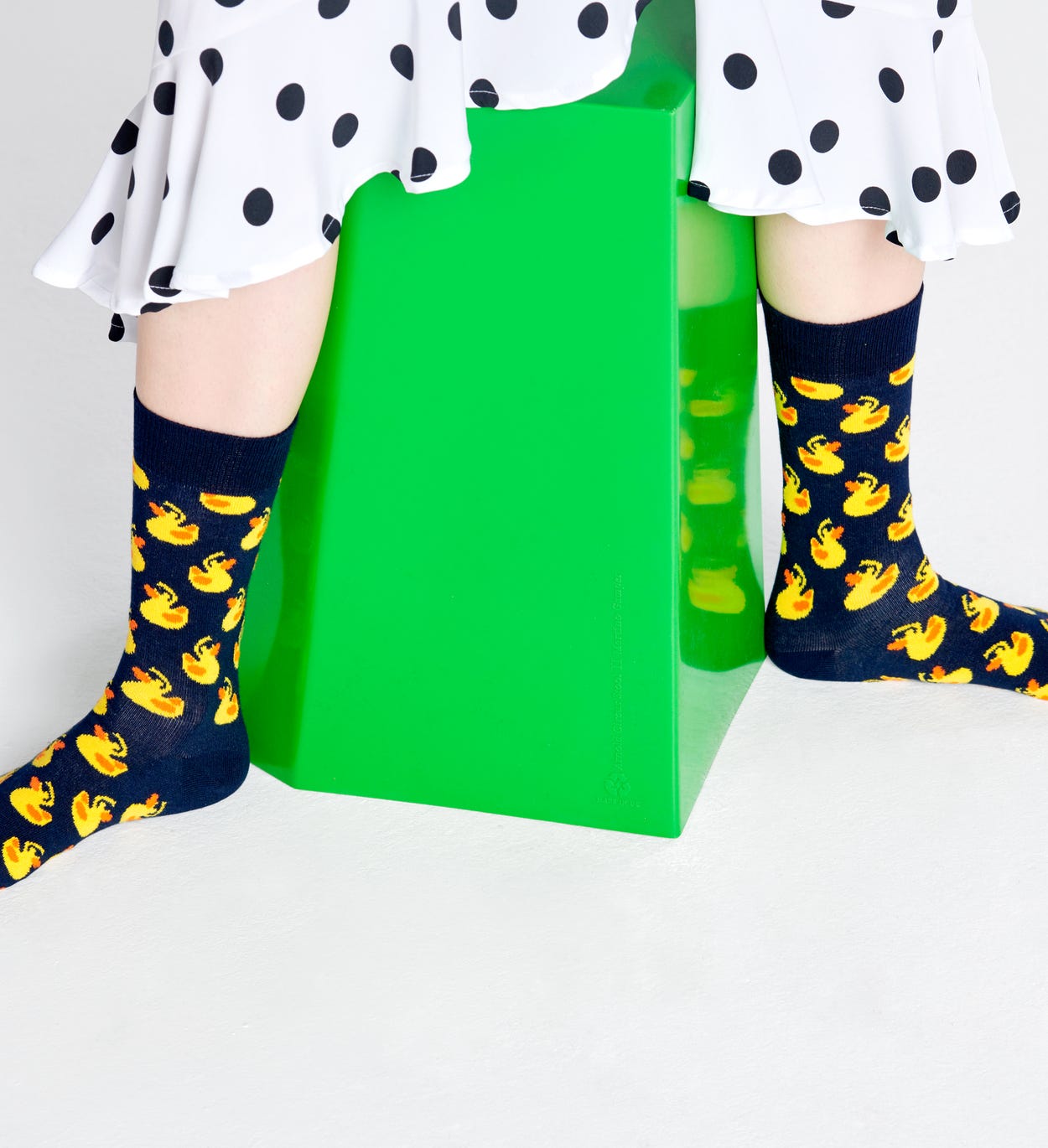 Gemusterte marineblaue Socken: Gummiente | Happy Socks