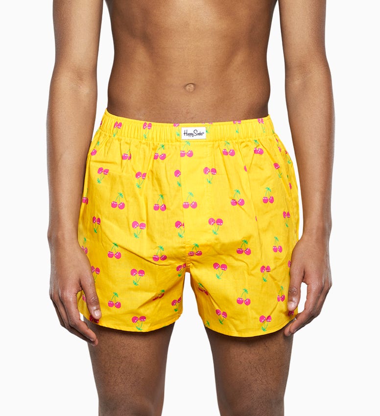 Gelber Men's Boxer: Cherry Style | Happy Socks