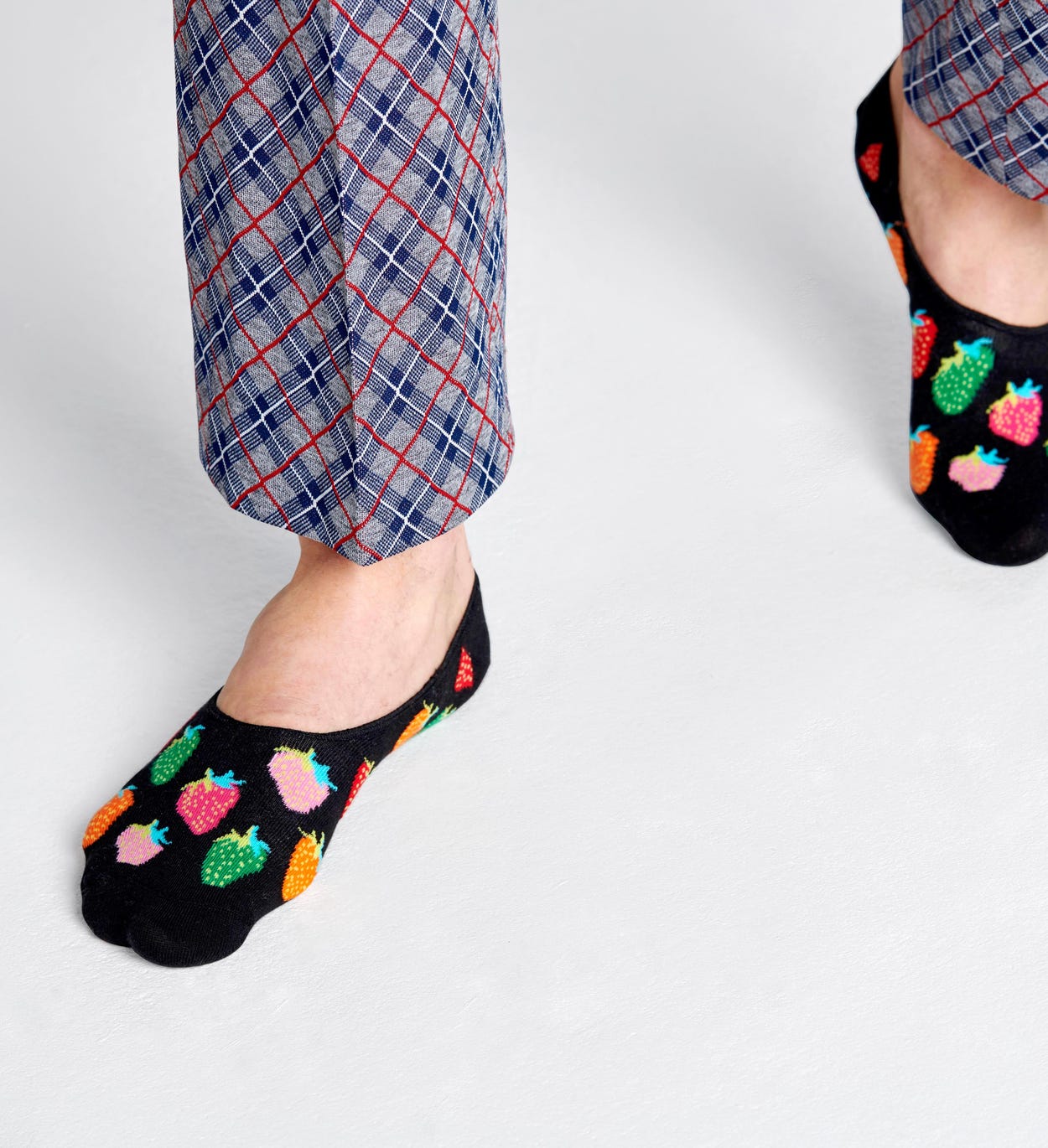 Strawberry Füßlinge, Schwarz | Happy Socks