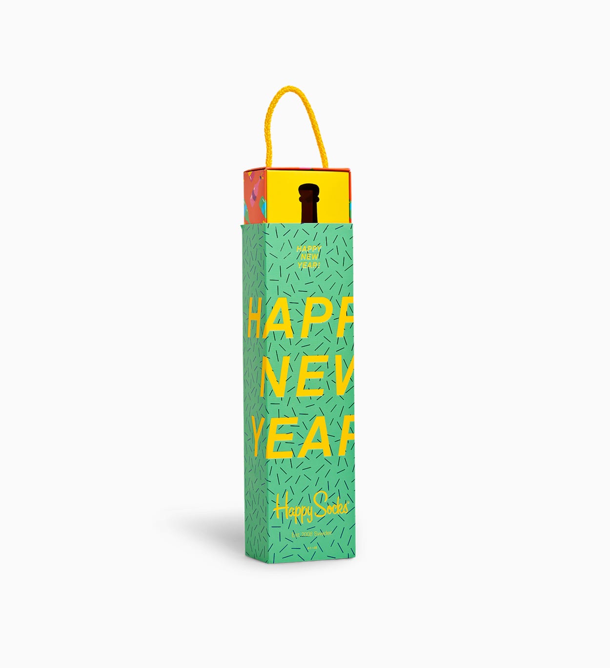 Gelbe New Year's Geschenkbox | Happy Socks