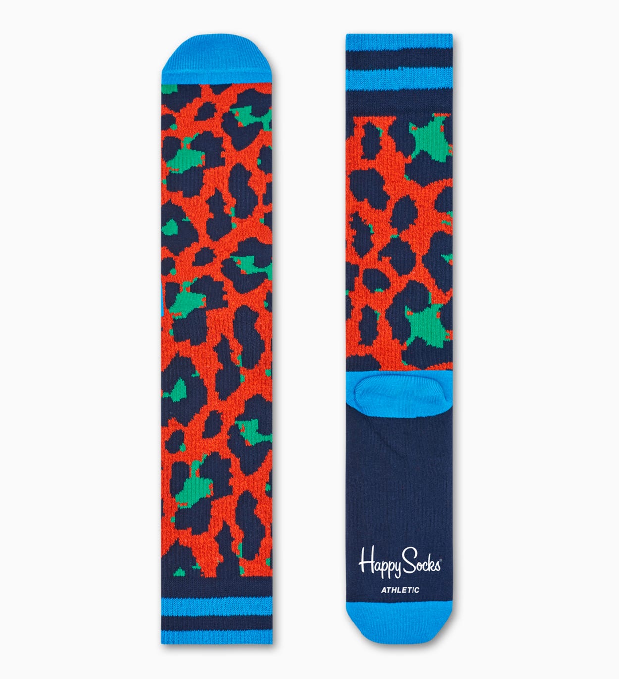 Orange sport socks: Leopard - ATHLETIC | Happy Socks