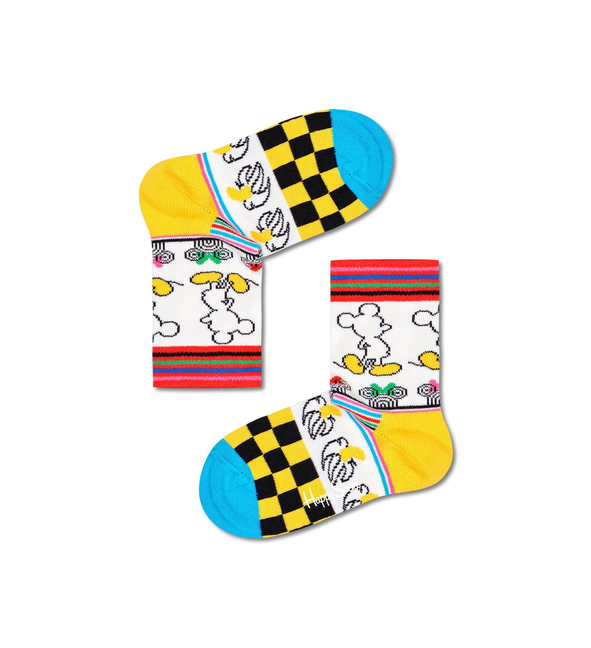 Happy Socks Stripe Calzini Pacco da 2 Unisex-Bimbi
