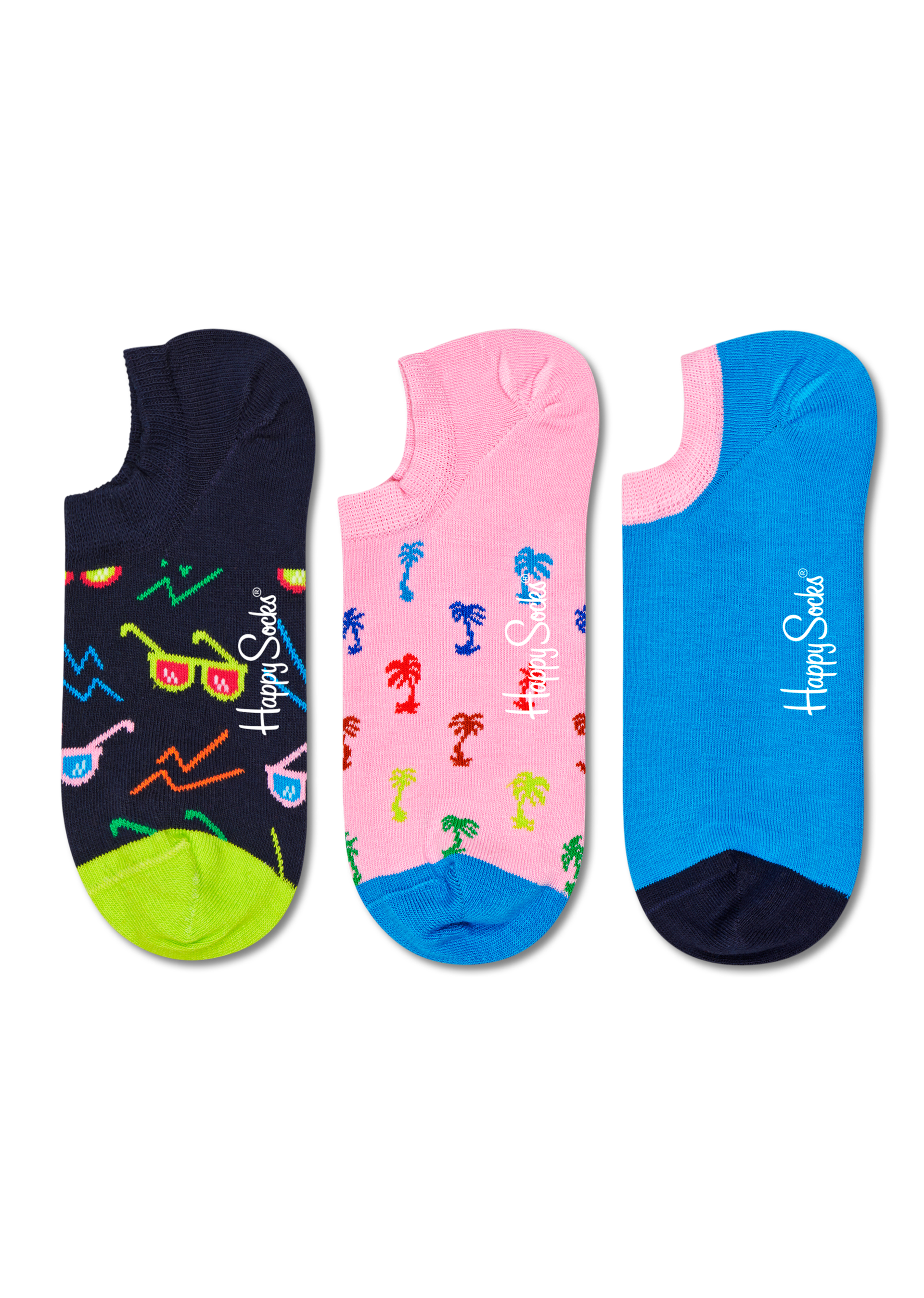 3-Pack Sunny Days No Show Sock