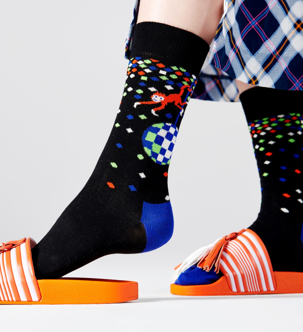 Disco Monkey Socken, Schwarz | Happy Socks