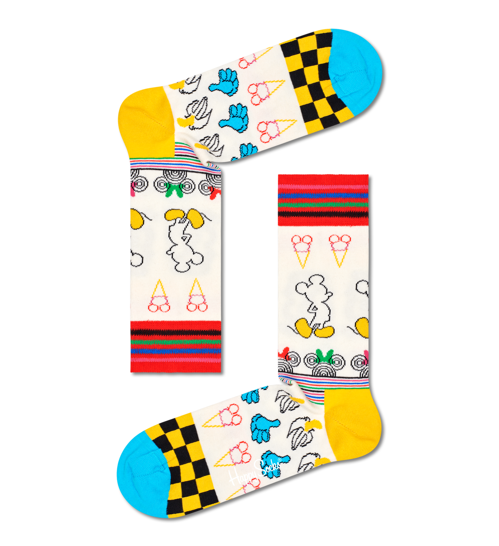 Happy Socks 4-pack Disney Holiday Gift Set Unisex Socks M 4.5-7.5  W 5.5-9.5